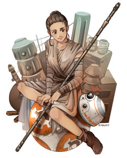 kadeart:  Rey & BB-8 