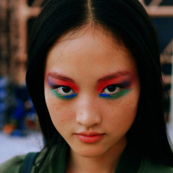 versacegods:Jing Wen @ Chanel Spring 2015 Backstage