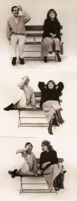penyezperev:   Jeanne Moreau and François Truffaut on the set