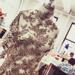 csiriano:  Stunning metallic thread embroidery draping in the