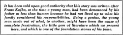 rantipoles:  about the metamorphosis by Franz Kafka  