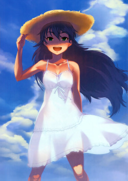 idolmaster ganaha hibiki don michael scan 1girl absurdres bare