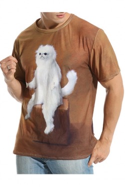 sillybou: Men’s Cool T-shirts  Cat Printed  //  Rick and