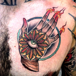 thievinggenius:  Tattoo done by Jonathan Penchoff. @earthgrasper