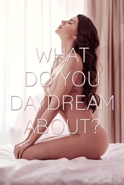 superior-mistress-stella:  What do you daydream about? Mistress