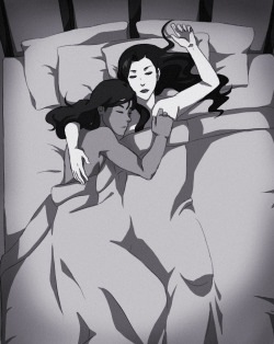 sherbies:  i got a “cuddle” prompt for korrasami so here