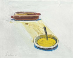 thunderstruck9:  Wayne Thiebaud (American, b. 1920), Hot Dog