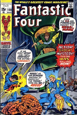 themarvelwayoflife:  Original and reprint. Fantastic Four #108