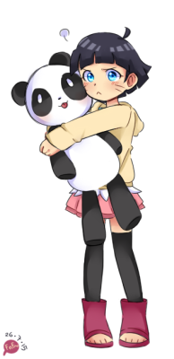 finninf:  She’ll bring her panda-chan no matter what ! D:<
