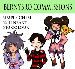 bernybro:  Hey guys! It’s about time I opened up my commissions