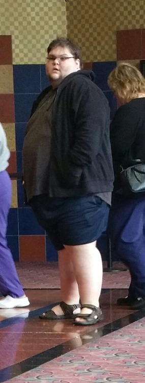 Caught this cute chub’s eye at the movie theater. I want to nibble on his huge calves.