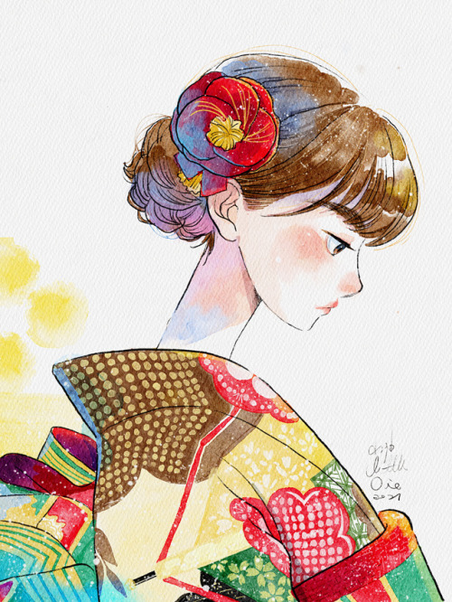 littleoil:〔Practice 〕- Kimono girl