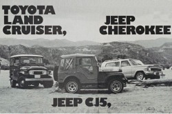 classic-ramblers:  Jeep Cherokee & CJ5 in a 1975 Motor Trend