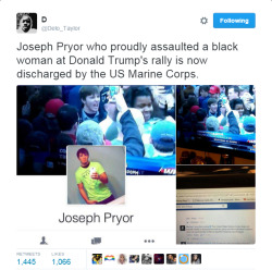 aceunibomber1906:  4mysquad:    Joseph Pryor who proudly assaulted