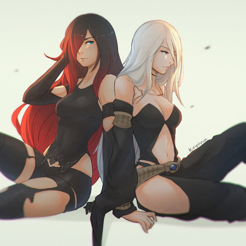 koyoriin:  koyoriin:  http://patreon.com/koyorinhttp://www.pixiv.net/member.php?id=12576068http://twitter.com/koyoriin I felt compelled to add a part two, so I drew a swap for A2 and Raven as well! [ Previous Gravity Rush Fanart | Previous NieR Fanart