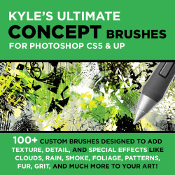 kyletwebster:My Concept Brushes for Photoshop are live! Please