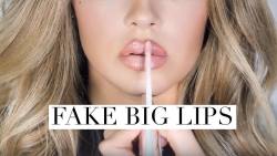 How to fake big lips YouTube video 