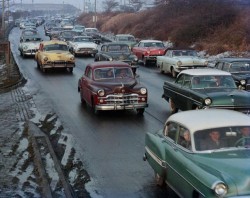 memories65:  New York City traffic, 1956. 