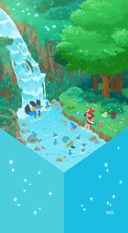 heejindraws:Mudkip Paradise 💖✨✨