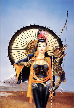 artsytoad:  Chris Achilleos, Samurai Girl 