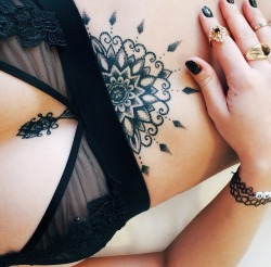 tattoosbyalexbawn:  Healed sternum tattoo by Alex Bawn   Instagram