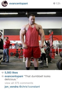 Evan Centaponi - No comment really needed, prepping for the Arnold