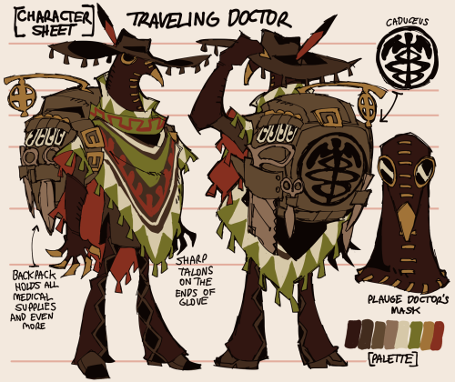 onebadnoodle:    traveling doctor    character design commission