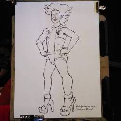 Drawing Nuqueer Power at Dr. Sketchy’s Boston. #drsketchys