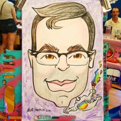 Doing caricatures today at the Black Market! Happy Pride!  I