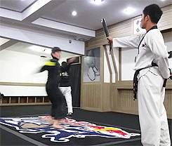 kellymagovern:  Taekwondo paddle kicking [x]
