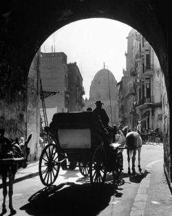 life:Horse and buggy passing under a thousand year old gate in