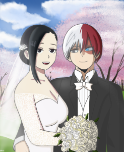 mnc-art:  I decided to make a Todomomo wedding fanart because