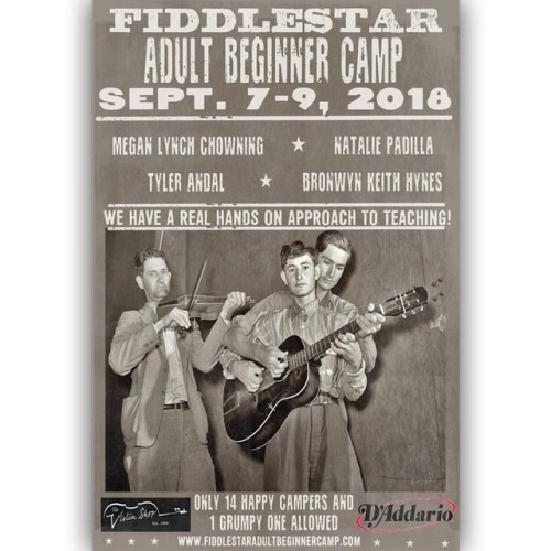 <p>There are fewer than half the spots left for this camp and registration just opened on Tuesday. If you’re a beginning-ish fiddler (or even if you literally rented a fiddle on the way into town) this is a perfect camp for you. #handson #fiddle #fiddlestar #learntoplaythefiddle  (at Fiddlestar)</p>