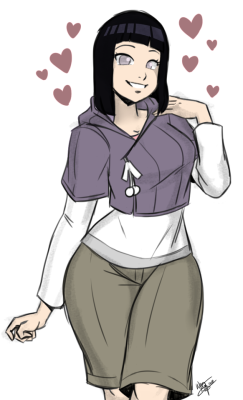 devinsaurusnext: Sexy Adult Hinata by @aeolus06: Colored by BloxWastesYourTime