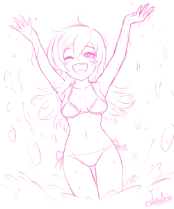 #222 - Summer Ice Cream SketchIt’s swimsuit time! Will be coloring