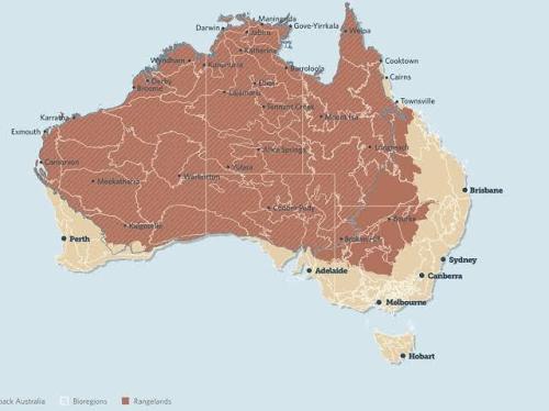 mapsontheweb:  70% of Australia is Outback. Only 5% of the population