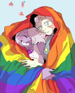 anotherpastalover:  pride burrito  pearlmethyst week day 1  @fuckyeahpearlmethyst