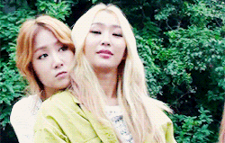  Soyou & Hyorin being cute and weird together. 