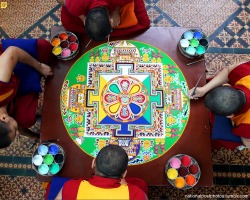 nationalpostphotos:  Colorful sand mandala — Tibetan Monks