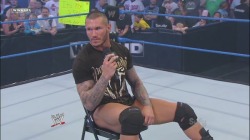 Might just be me, but I love when WWE superstars sit on the chairs! Haha :S