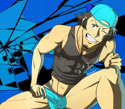 barnabi-art:  Thre return of Junpei Iori/Persona4 Arena versionnothing