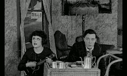 Buster Keaton and Bartine Burkett in The High Sign, 1921
