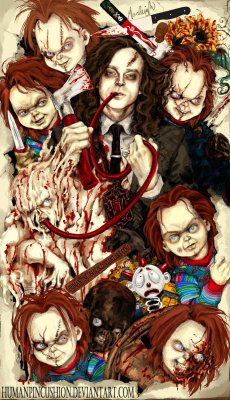 anonmarleighdourif:My recent Chucky artworks in one post. Just