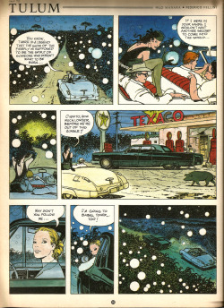 Pages from Trip to Tullum, by Federico Fellini and Milo Manara.