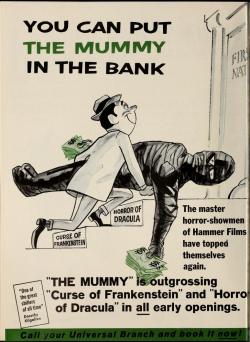 ronaldcmerchant:  trade ad for the MUMMY (1959)   