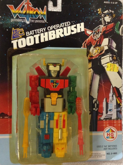 1980sactionfigures:  Voltron (Battery-operated Toothbrush) -