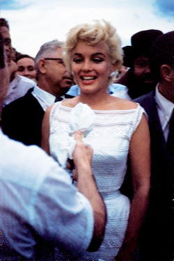 missmonroes:  Rare color photograph of Marilyn Monroe, 1955 