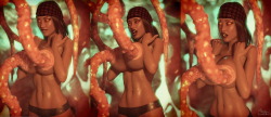 gazukull:     Jessenia Tentacle TriptychÂ by ME! A little bit