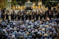 abdullah-balx:Jerusalem - Palestinian Muslims are praying in