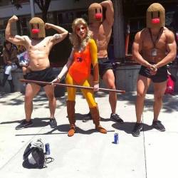 gaygeeksnsfw:  Check out this amazing Dugtrio cosplay http://buff.ly/RrNj0k